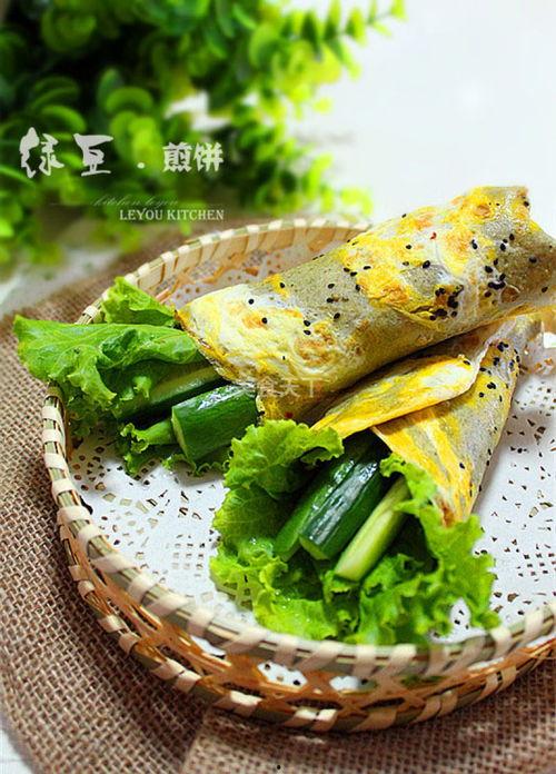 绿豆煎饼视频,家常美味，夏日消暑佳品